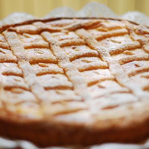 Crostata de queso al vino